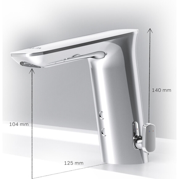 Сенсорный смеситель для раковины Am.Pm Inspire V2.0 F50A02300, фото 16