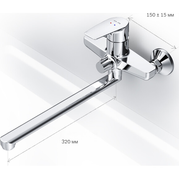 Смеситель для ванны Am.Pm Gem F90E90000, фото 17