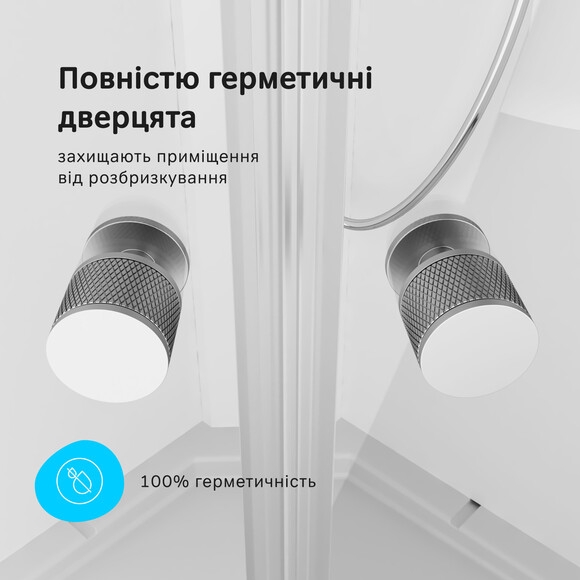 Душевой бокс Am.Pm X-Joy W94C-401-100MT (100x100 см, стекло прозрачное, профиль сатин, с поддоном), Доступные размеры: 100 x 100, Цвет производителя: сатин (хром матовый), фото 12