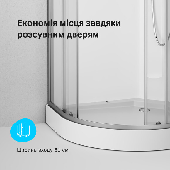 Душевой бокс Am.Pm X-Joy W94C-401-100MT (100x100 см, стекло прозрачное, профиль сатин, с поддоном), Доступные размеры: 100 x 100, Цвет производителя: сатин (хром матовый), фото 14