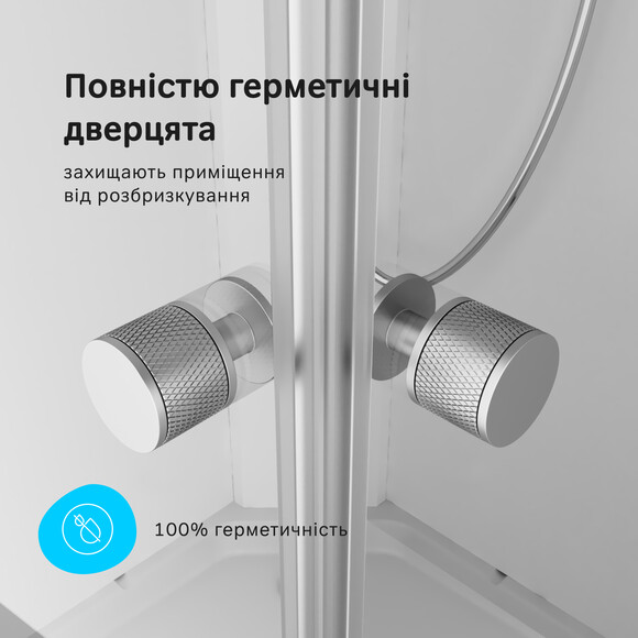 Душевой бокс Am.Pm X-Joy Square W94C-403-090MT (90x90 см, стекло прозрачное, профиль сатин, с поддоном), Цвет производителя: сатин (хром матовый), фото 12