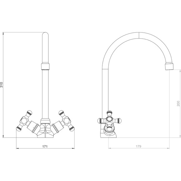 Змішувач для кухні RedBlu Retro 230000000, фото , изображение 14