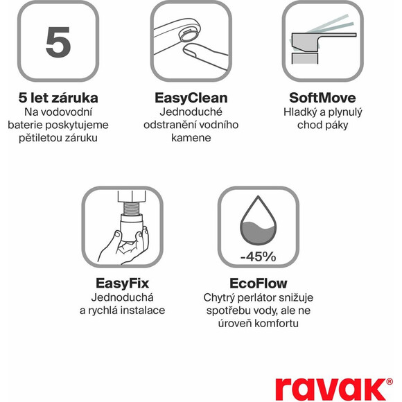 Змішувач для умивальника Ravak Solar SL 014.20BL (X070489, чорний, високий), Колір виробника: чорний, фото , изображение 2