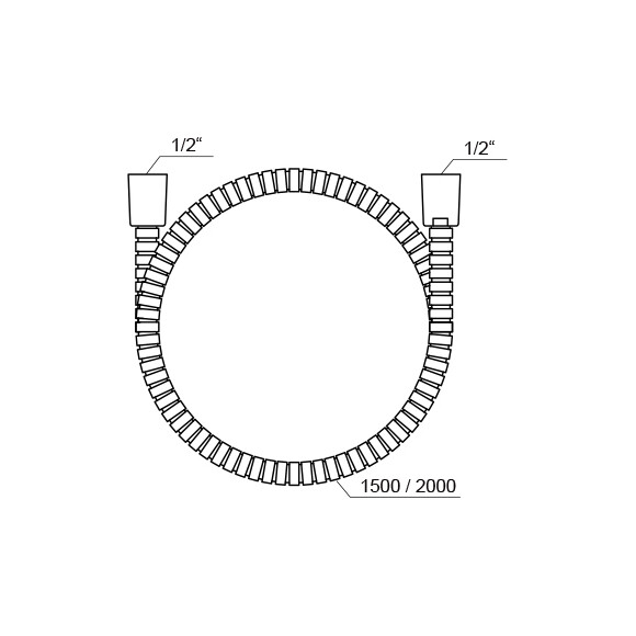 Шланг для душа Ravak 915.02CR (X07P341, 200 см), Доступные размеры: 200, Цвет производителя: хром, фото 2
