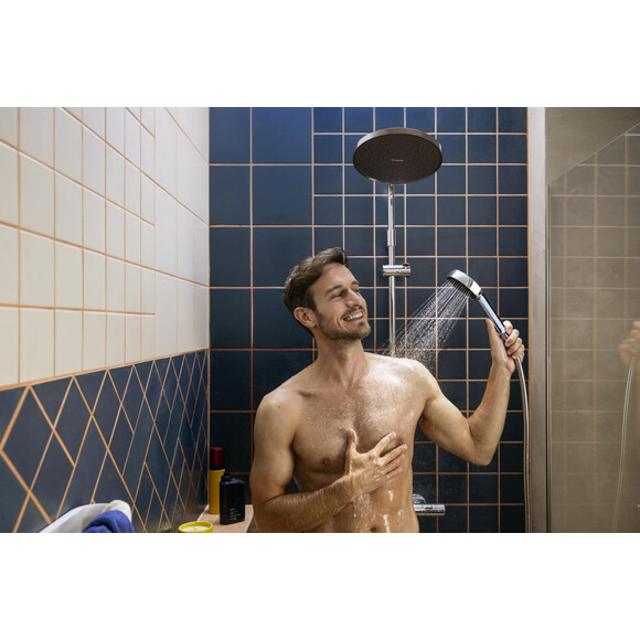Душова система з термостатом Hansgrohe Activera S Showerpipe 240 EcoSmart Chrome 28078000 (хром), Колір виробника: хром, фото , изображение 5