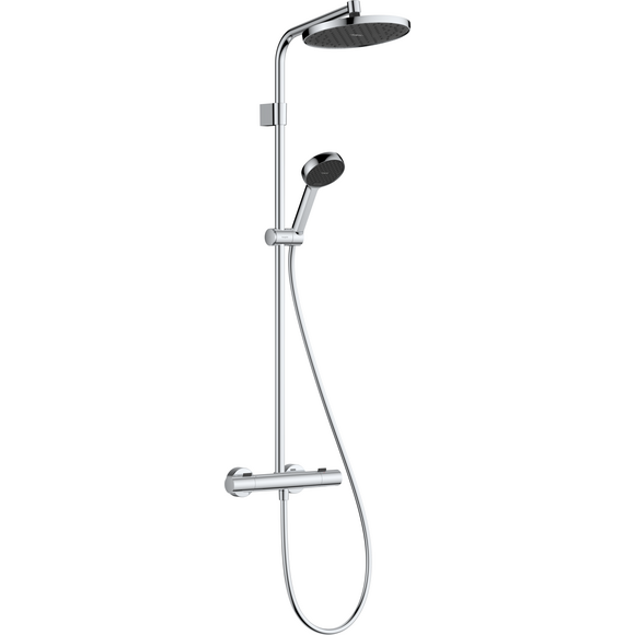 Душова система з термостатом Hansgrohe Activera S Showerpipe 240 EcoSmart Chrome 28078000 (хром), Колір виробника: хром, фото 