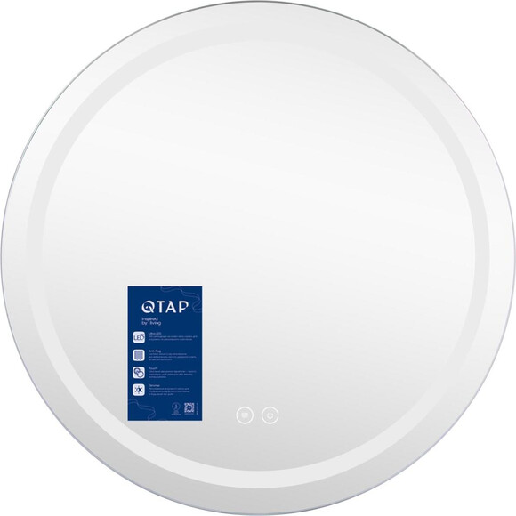 Зеркало для ванной комнаты Qtap Mideya MI6 QT2078F803W (60 см, с LED подсветкой, антизапотеванием и диммером), Доступные размеры: 60, фото 2