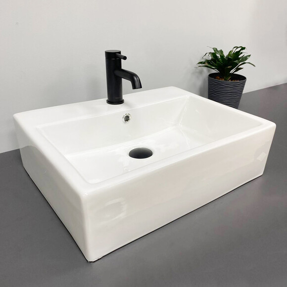 Умывальник VBI Teramo M White VBI-014701 (54x42 см), Доступные размеры: 54 x 42, Цвет производителя: белый глянец, фото 