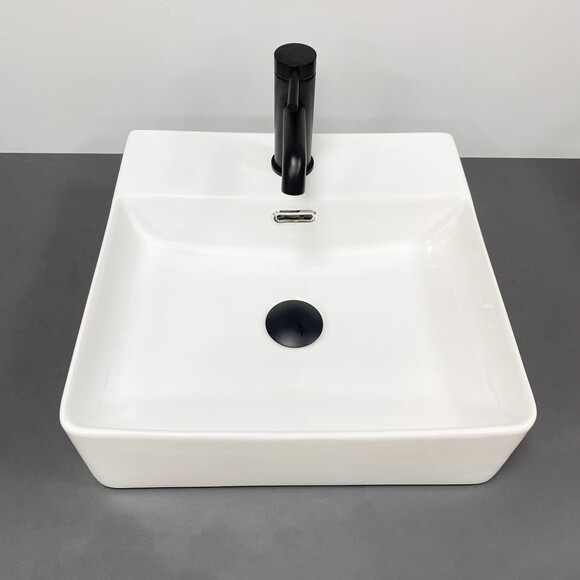 Умивальник VBI Bitonto S White VBI-015702 (41x42 см), Доступні розміри: 41 x 42, фото , изображение 3