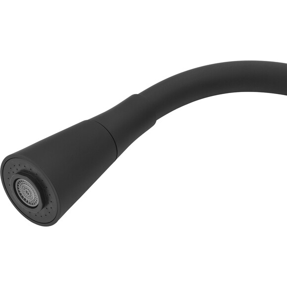 Смеситель для кухни Kroner KRP Edelstahl Klassisch-PVD031BLK (графит/черный, c гибким изливом), Цвет производителя: графит, черный, фото 7