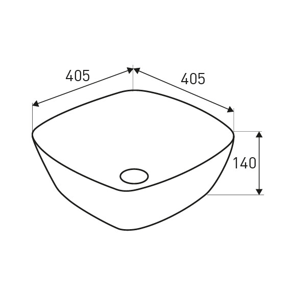Умывальник Kerra KR-650 (41x41 см, чаша), фото 2