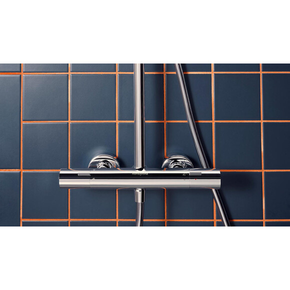 Душова система з термостатом Hansgrohe Activera S Showerpipe 240 EcoSmart Chrome 28078000 (хром), Колір виробника: хром, фото , изображение 7