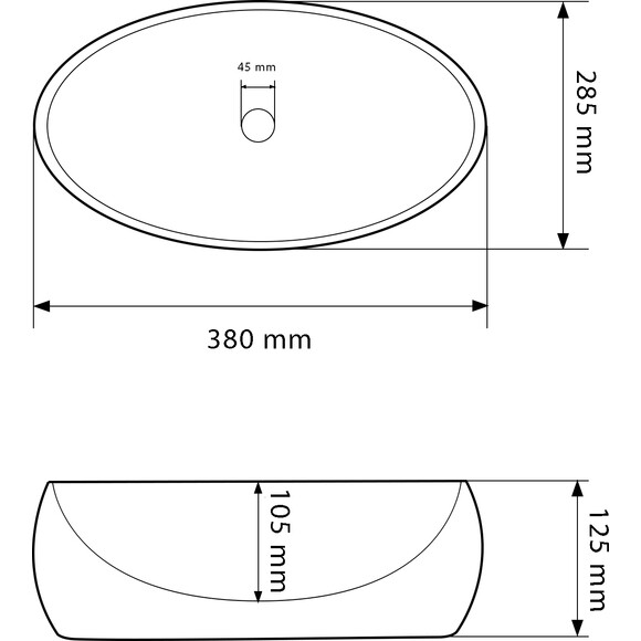 Раковина VBI Veneto S Aiax Glossy VBI-012808 (38x29 см, мармур глянсовий, чаша), Доступні розміри: 38 x 29, Колір виробника: мармур глянсовий, фото , изображение 5