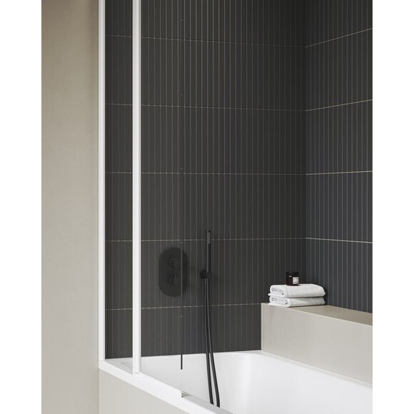 Внешняя часть смесителя скрытого монтажа с термостатом для ванны Ravak Chrome II CR II 063.20BL.O2.RB071 (X070467, черный), Цвет производителя: черный, фото 2