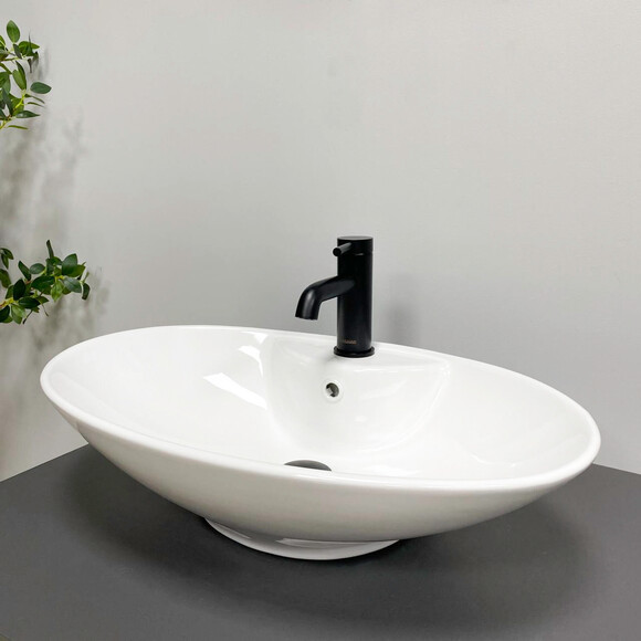 Умивальник VBI Carovilli White VBI-015504 (60x38 см), Доступні розміри: 60 x 38, Колір виробника: білий, фото , изображение 2