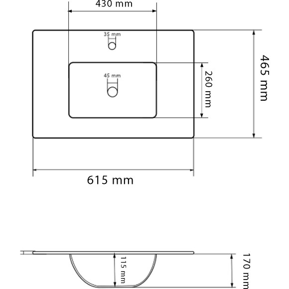Умывальник VBI Mortara 60 White VBI-018040 (62x47 см), Доступные размеры: 62 x 47, Цвет производителя: белый, фото 4