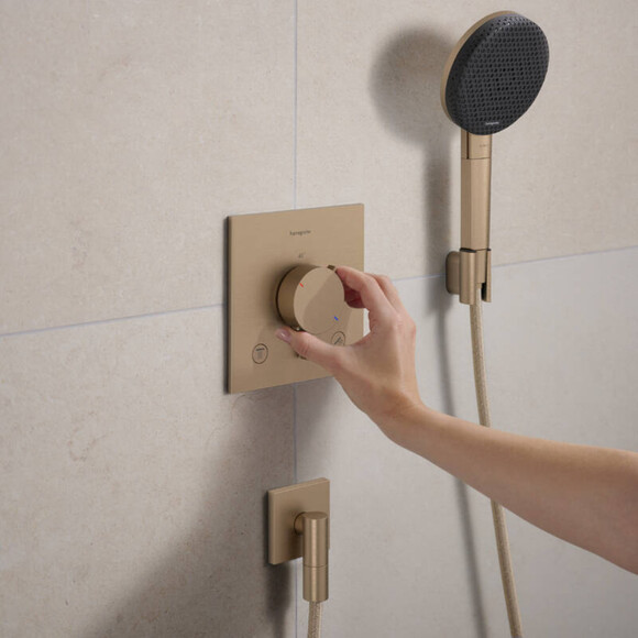 Лійка для душу Hansgrohe Raindance Alive Select S Brushed Bronze 24611140 (брашована бронза, трирежимна, зі шлангом та тримачем), Колір виробника: брашована бронза, фото , изображение 7