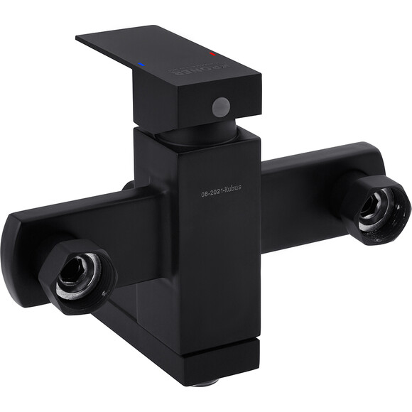 Комплект смесителей для ванной комнаты Kroner Edelstahl Kubus (Kubus - SCH060+Kubus - SCH010+Kubus - SCH230, черный), фото 4
