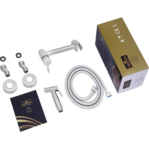 Комплект змішувачів для ванної кімнати Kroner Edelstahl Klassisch KRKESG082ESG010ESG052 (Klassisch-ESG082+Klassisch-ESG010+Klassisch-ESG052, нержавіюча сталь), фото , изображение 27