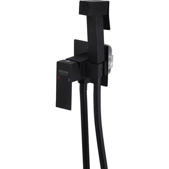 Комплект змішувачів для ванної кімнати Kroner Edelstahl Kubus KRKSCH082SCH0103SCH053 (Kubus-SCH082+Kubus-SCH010-3+Kubus-SCH053, чорний), фото , изображение 22