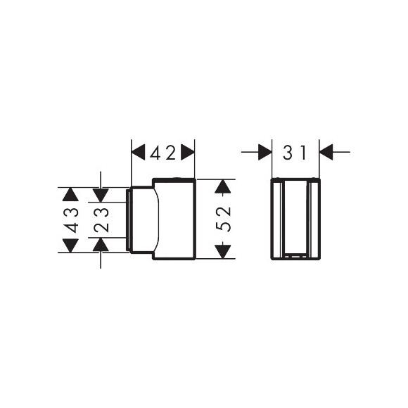 Тримач для душу Hansgrohe Porter Fine Chrome 28885000 (хром), Колір виробника: хром, фото , изображение 3