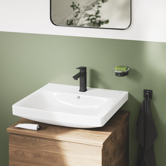 Змішувач для умивальника Grohe QuickFix Dice ColdStart M-Size Black MAtt 1018362430 (чорний матовий, з донним клапаном), Колір виробника: чорний матовий, фото , изображение 2