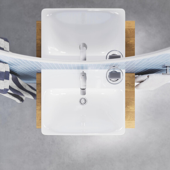 Смеситель для умывальника Grohe QuickFix Dice S-Size Chrome 1018560000 (хром, с донным клапаном), Цвет производителя: хром, фото 3