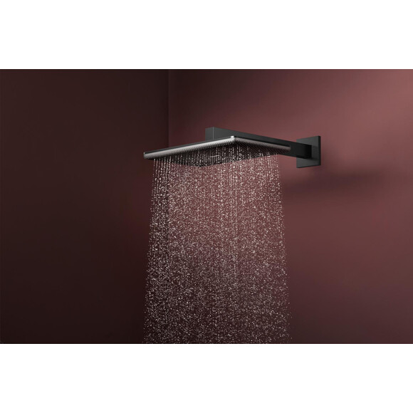 Верхний душ Hansgrohe Raindance Alive Q 2jet Brushed Black Chrome 24550340 (брашированный черный хром, 2 режима струи, с кронштейном), Цвет производителя: брашированный черный хром, фото 2