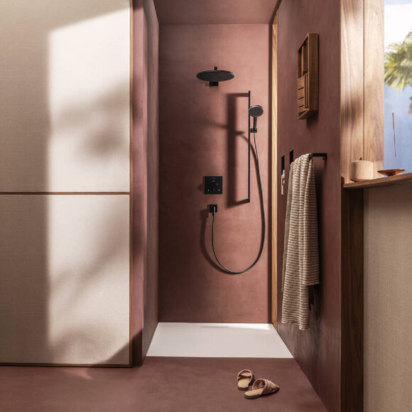 Лейка для душа Hansgrohe Raindance Alive Select S Matt Black 24500670 (черная матовая, трехрежимная), Цвет производителя: черный матовый, фото 4
