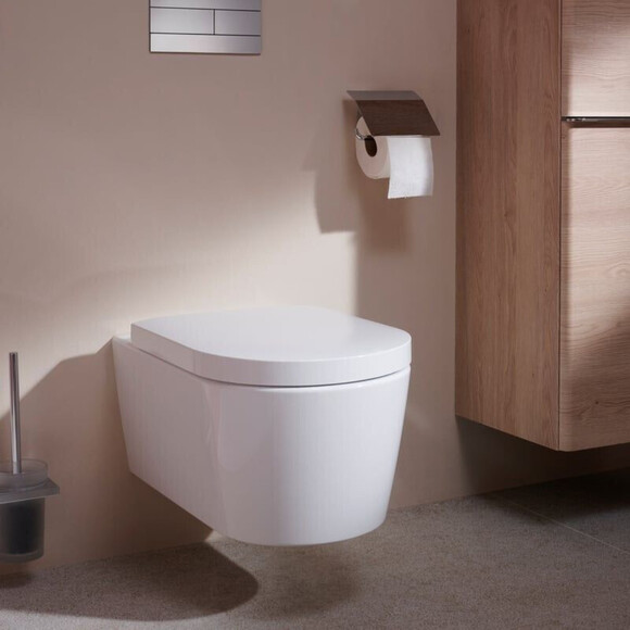 Безободковый подвесной унитаз Hansgrohe EluPura S 60292450 (с сиденьем), фото 3