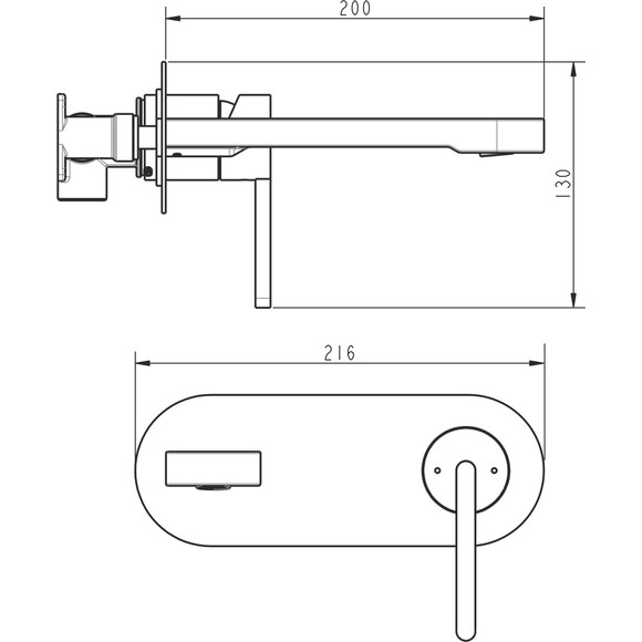 Смеситель скрытого монтажа для умывальника Devit Laguna Chrome 8411X110 (хром, внутренняя часть в комплекте), Цвет производителя: хром, фото 3