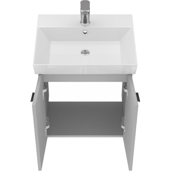 Тумба з раковиною Devit Flow Grey Matt 484050G (50 см, сіра матова, підвісна), Доступні розміри: 50, Колір виробника: сірий матовий, фото , изображение 12