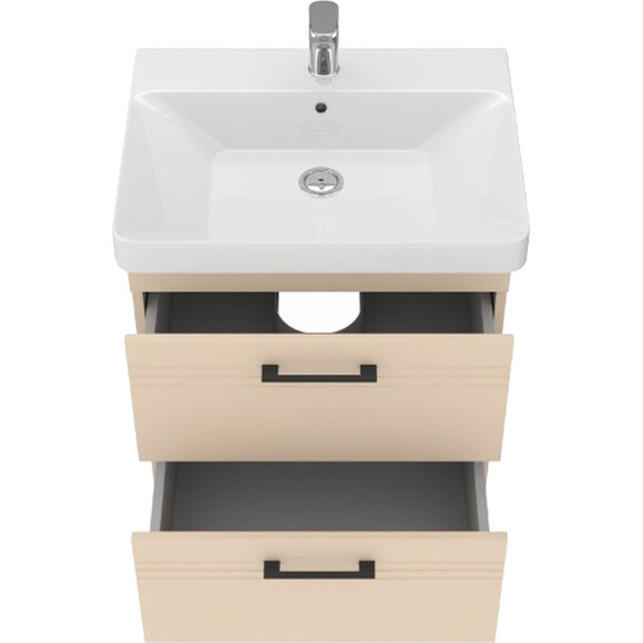 Тумба с раковиной Devit Urbanis Beige 454060BE (60 см, бежевая, подвесная), Доступные размеры: 60, Цвет производителя: бежевый, фото 7