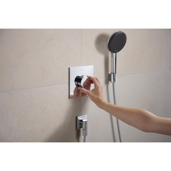 Внешняя часть смесителя скрытого монтажа с термостатом для ванны Hansgrohe Ecostat Comfort E Chrome 33711000 (хром), Цвет производителя: хром, фото 4