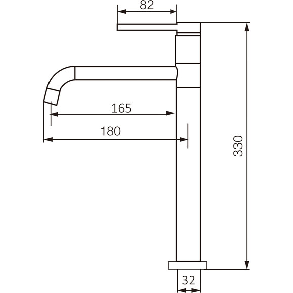 Смеситель для умывальника VBI Velaro Black VBI-050301BL (черный, высокий), Цвет производителя: черный, фото 3