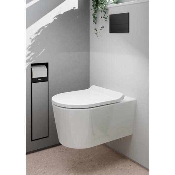 Безободковый подвесной унитаз Hansgrohe EluPura S 62025450 (воронкообразный, c сиденьем), фото 8