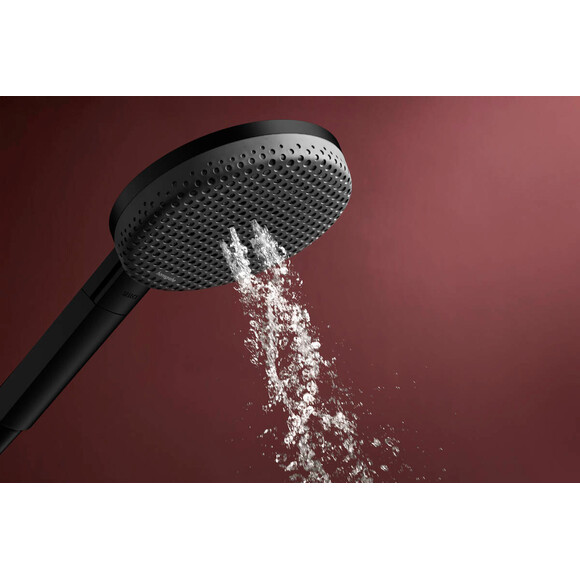 Лейка для душа Hansgrohe Raindance Alive Select S Matt Black 24611670 (черная матовая, трехрежимная, с шлангом и держателем), Цвет производителя: черный матовый, фото 4