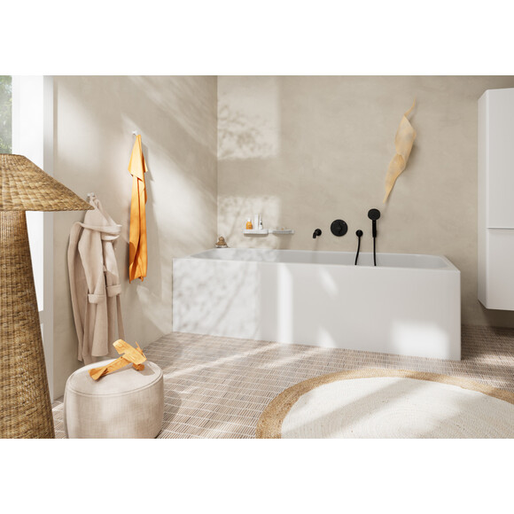 Вилив для ванни Hansgrohe Tecturis S Matt Black 73411670 (чорний матовий, 21 см, прихованого монтажу), Колір виробника: чорний матовий, фото , изображение 3