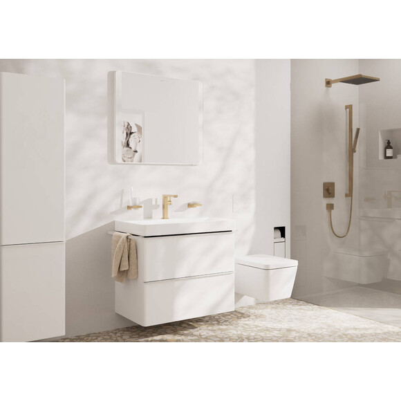 Дзеркало для ванної кімнати Hansgrohe Xarita Lite Q Matt White 54976700 (80x70 см, біле матове, з LED-підсвічуванням, антизапотіванням ти димером), Доступні розміри: 80 x 70, Колір виробника: білий матовий, фото , изображение 3