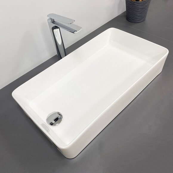 Умивальник VBI Velletri M White VBI-015901 (61x33 см, білий глянсовий), Доступні розміри: 61 x 33, Колір виробника: білий глянець, фото , изображение 2