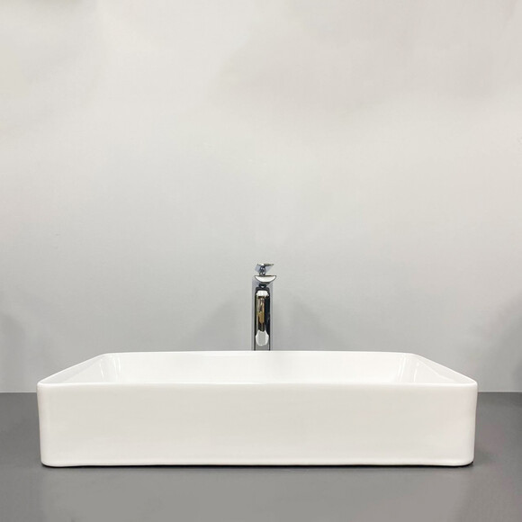 Умивальник VBI Velletri M White VBI-015901 (61x33 см, білий глянсовий), Доступні розміри: 61 x 33, Колір виробника: білий глянець, фото , изображение 4