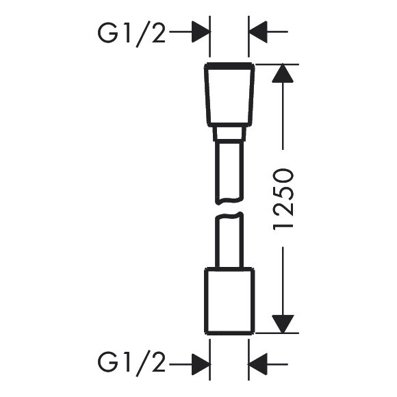 Шланг для душа Hansgrohe DesignFlex Brushed Bronze 28220140 (125 см, брашированная бронза), Доступные размеры: 125, Цвет производителя: брашированная бронза, фото 2