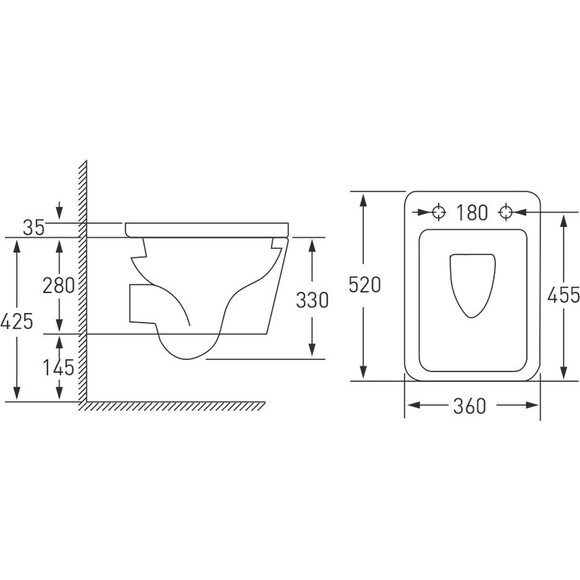 Безобідковий підвісний унітаз Volle Libra 13-41-160 (з сидінням), фото , изображение 5