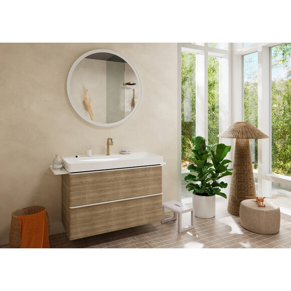 Дзеркало для ванної кімнати Hansgrohe Xarita Lite S Matt White 54980700 (90x90 см, біле матове, з LED-підсвічуванням, антизапотіванням ти димером), Доступні розміри: 90 x 90, Колір виробника: білий матовий, фото , изображение 7