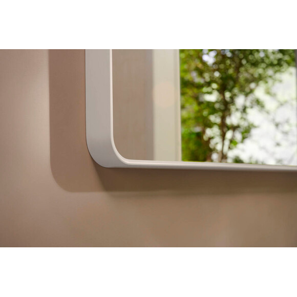 Дзеркало для ванної кімнати Hansgrohe Xarita Lite Q Matt White 54972700 (100x70 см, біле матове, з LED-підсвічуванням, антизапотіванням ти димером), Доступні розміри: 100 x 70, Колір виробника: білий матовий, фото , изображение 3