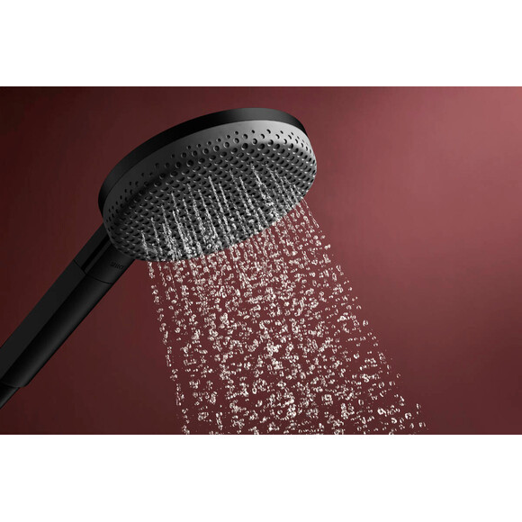 Лейка для душа Hansgrohe Raindance Alive Select S Matt Black 24611670 (черная матовая, трехрежимная, с шлангом и держателем), Цвет производителя: черный матовый, фото 5
