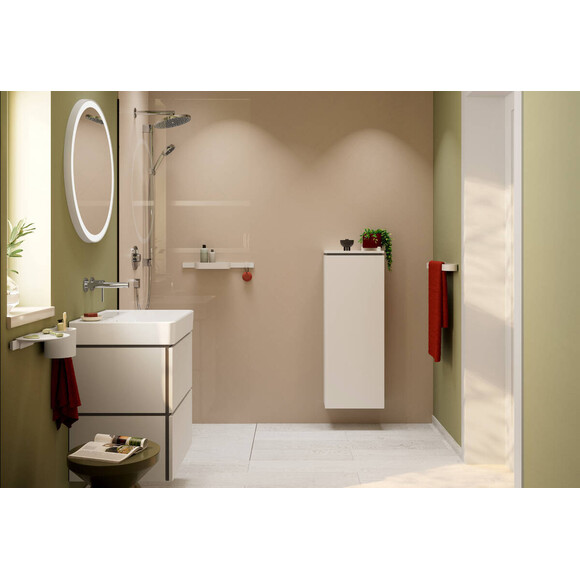 Дзеркало для ванної кімнати Hansgrohe Xarita Lite S Matt White 54979700 (70x70 см, біле матове, з LED-підсвічуванням, антизапотіванням ти димером), Доступні розміри: 70 x 70, Колір виробника: білий матовий, фото , изображение 9
