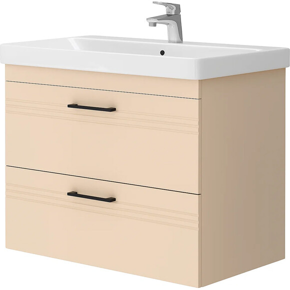 Тумба с раковиной Devit Urbanis Beige 454080BE (80 см, бежевая, подвесная), Доступные размеры: 80, Цвет производителя: бежевый, фото 