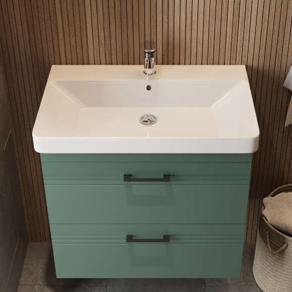 Тумба з раковиною Devit Urbanis Green 454080E (80 см, зелена, підвісна), Доступні розміри: 80, Колір виробника: зелений, фото , изображение 7