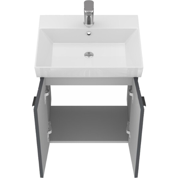 Тумба с раковиной Devit Flow Anthracite Matt 484050A (50 см, антрацит матовый, подвесная), Доступные размеры: 50, Цвет производителя: антрацит матовый, фото 13